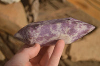 Polished  Double Terminated Purple Lepidolite Points  x 4 From Mozambique