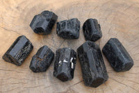 Natural Large Affordable Alluvial Black Tourmaline Crystals x 12 From Zimbabwe - TopRock