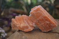 Natural New Sunset Orange Calcite Specimens  x 12 From Spitzkop, Namibia