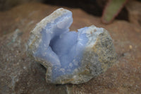 Natural Blue Lace Agate Geode Specimens x 12 From Nsanje, Malawi