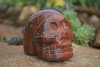 Polished Red Jasper Skull Carving  x 1 From Madagascar - Toprock Gemstones and Minerals 