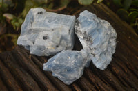 Natural New Sky Blue Calcite Specimens  x 24 From Spitzkop, Namibia