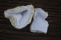 Natural Blue Lace Agate Geode Specimens x 12 From Nsanje, Malawi