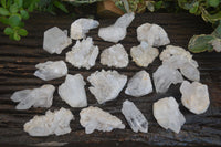 Natural Small Clear Quartz Crystals & Clusters  x 24 From Zambia - Toprock Gemstones and Minerals 