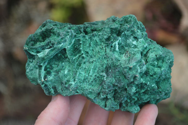 Natural Chatoyant Silky Malachite Specimens  x 2 From Kasompe, Congo - Toprock Gemstones and Minerals 