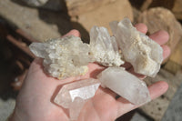 Natural Small Clear Quartz Crystals & Clusters  x 24 From Zambia - Toprock Gemstones and Minerals 