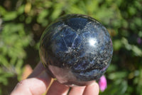 Polished Rare Iolite / Water Sapphire Spheres  x 2 From Northern Cape, South Africa - Toprock Gemstones and Minerals 