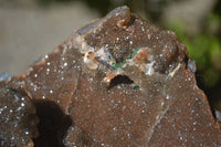 Natural Rare Torbernite & Drusy Quartz On Hematite Ironstone Matrix Specimens x 2 From Congo