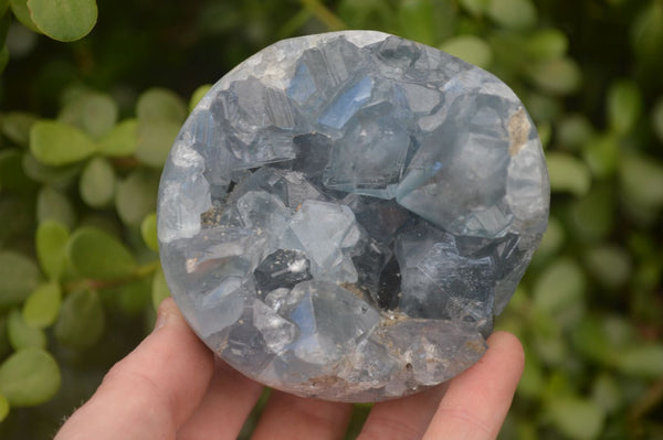 Polished Crystal Centred Blue Celestite Geodes  x 2 From Sakoany, Madagascar