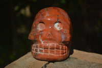 Polished Red Jasper Skull Carving  x 1 From Madagascar - Toprock Gemstones and Minerals 