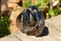 Polished Large Smokey Amethyst Window Quartz Crystals x 2 From Akansobe, Madagascar - TopRock