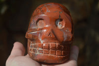 Polished Red Jasper Skull Carving  x 1 From Madagascar - Toprock Gemstones and Minerals 