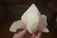 Natural "Cathedral Window" Candle Quartz Formations  x 3 From Madagascar