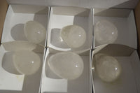 Polished Clear Quartz Eggs x 6 From Madagascar