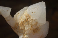 Natural "Cathedral Window" Candle Quartz Formations  x 3 From Madagascar