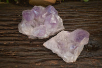 Natural Jacaranda Amethyst Clusters x 2 From Zambia