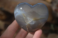 Polished Large Agate Gemstone Hearts x 6 From Madagascar