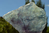 Polished Semi Translucent Watermelon Fluorite Slices x 3 From Uis, Namibia - TopRock