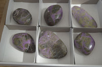 Polished Stichtite & Serpentine Free Forms x 6 From Barberton, South Africa