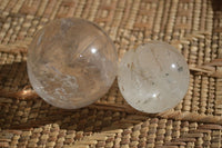 Polished Clear Rock Crystal Quartz Balls  x 6 From Madagascar