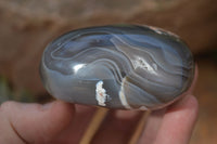 Polished Large Agate Gemstone Hearts x 6 From Madagascar