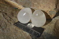 Polished Clear Quartz Eggs x 6 From Madagascar