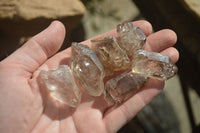 Natural Mixed Clear & Smokey Brandberg Quartz Crystals x 20 From Brandberg, Namibia