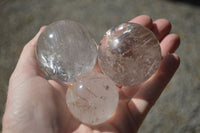 Polished Clear Rock Crystal Quartz Balls  x 6 From Madagascar