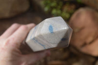 Polished Blue Spotted Spinel Quartz Points x 2 From Madagascar