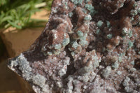 Natural Drusy Quartz Coated Ball Malachite On Red Copper Dolomite  x 1 From Likasi, Congo