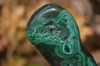 Polished Malachite Free Forms x 3 From Kolwezi, Congo