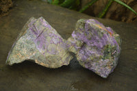 Natural Rough Stichtite & Serpentine Specimens  x 3 From Barberton, South Africa - Toprock Gemstones and Minerals 