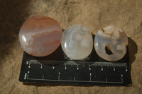 Polished Mini Ocean  Flower Agate Palm Stones  x 35 From Madagascar