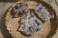 Natural Hand Made Chiredzi Amethyst Conglomerate Specimens x 3 From Chiredzi, Zimbabwe