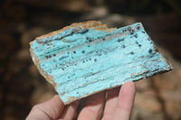 Natural Blue Drusy Coated Chrysocolla & Malachite Specimens x 4 From Congo