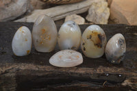 Polished Dendritic Agate Standing Free Forms  x 6 From Moralambo, Madagascar