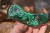 Polished Malachite Free Forms x 3 From Kolwezi, Congo