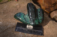 Polished Malachite Free Forms x 3 From Kolwezi, Congo