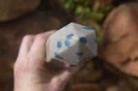 Polished Blue Spotted Spinel Quartz Points x 2 From Madagascar