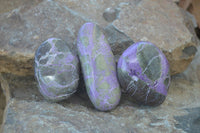 Polished Stichtite & Serpentine Free Forms x 6 From Barberton, South Africa