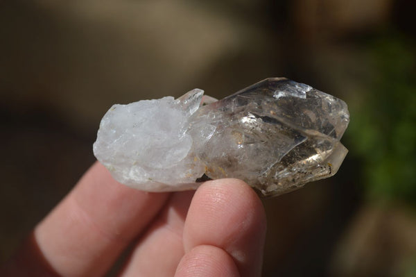 Natural Mixed Clear & Smokey Brandberg Quartz Crystals x 20 From Brandberg, Namibia