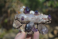 Natural Hand Made Chiredzi Amethyst Conglomerate Specimens x 3 From Chiredzi, Zimbabwe