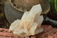 Natural Candle Quartz Clusters With Golden Iron Colouration  x 4 From Madagascar - TopRock