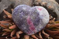 Polished Purple Lepidolite Hearts  x 6 From Madagascar - TopRock