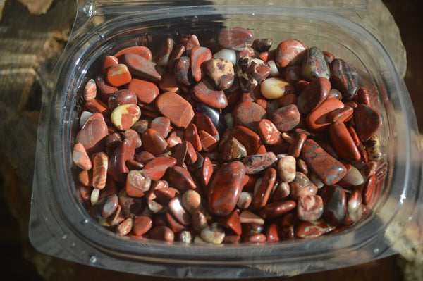 Polished Mini Craft Red Jasper Tumble Stones - Sold per 500 g - From Northern Cape, South Africa