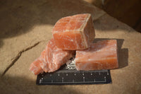 Natural New Sunset Orange Calcite Specimens  x 12 From Spitzkop, Namibia