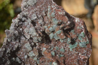 Natural Drusy Quartz Coated Ball Malachite On Red Copper Dolomite  x 1 From Likasi, Congo