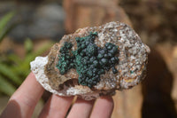 Natural Rare Ball Malachite On Drusy Quartz & Dolomite Specimens x 3 From Kambove, Congo