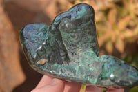 Polished Malachite Free Forms x 3 From Kolwezi, Congo