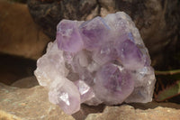 Natural Jacaranda Amethyst Clusters x 2 From Zambia